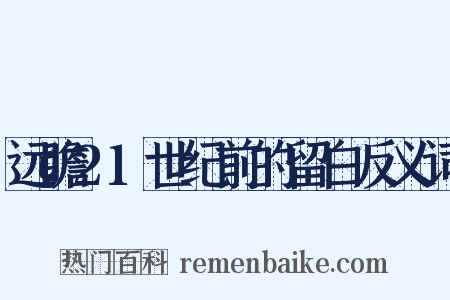 远瞻21世纪前的留白反义词是什么意思的图片